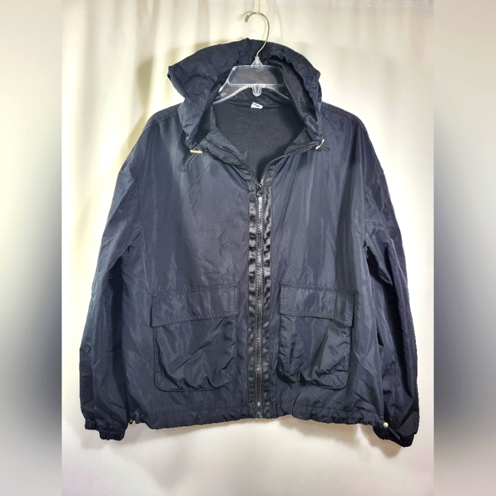 Old Navy Active black raincoat/windbreaker women's M  #1681